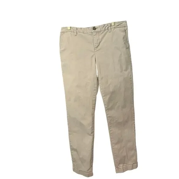 Tommy Hilfiger Tan Stretch Chino Pants Cotton Blend Sz 8 EUC - Picture 2 of 8